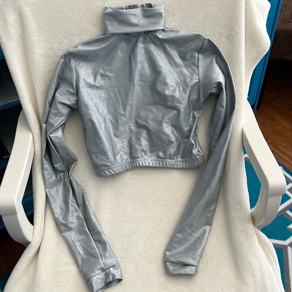 Chasse Tops - CHASSE METALLIC CROPPED BODYSUIT